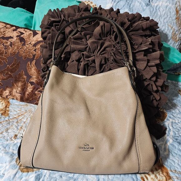 Coach Eddie 31 Hobo Shoulder Bag in Colorblock with Genuine Snakeskin - Picture 1 of 13